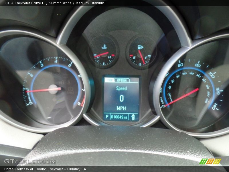 Summit White / Medium Titanium 2014 Chevrolet Cruze LT