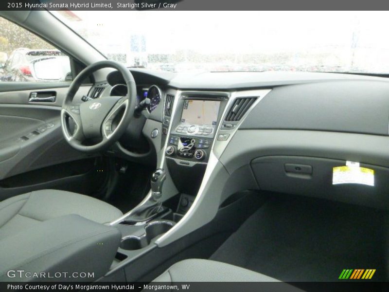 Starlight Silver / Gray 2015 Hyundai Sonata Hybrid Limited