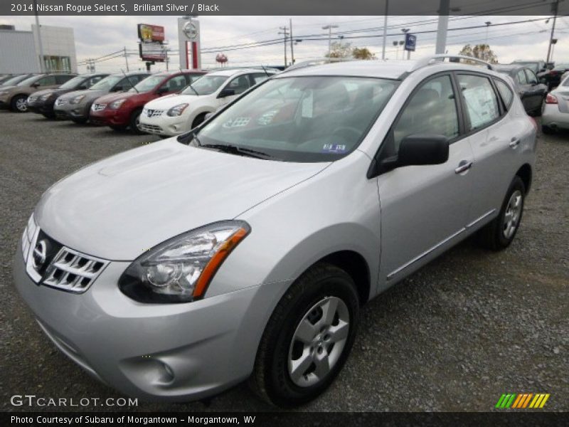 Brilliant Silver / Black 2014 Nissan Rogue Select S