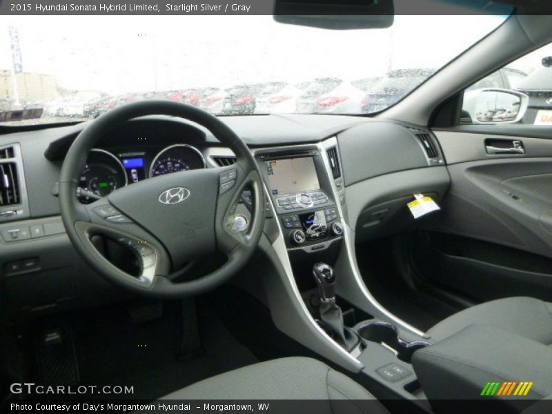 Starlight Silver / Gray 2015 Hyundai Sonata Hybrid Limited