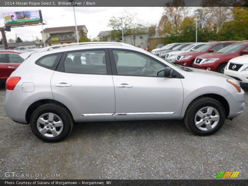 Brilliant Silver / Black 2014 Nissan Rogue Select S