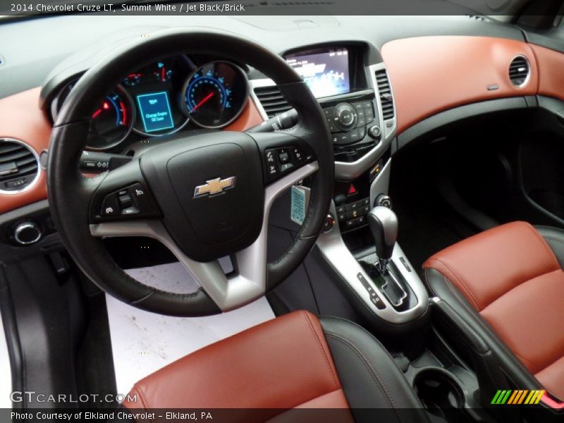 Summit White / Jet Black/Brick 2014 Chevrolet Cruze LT
