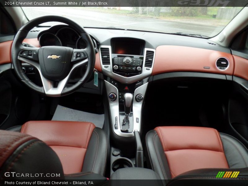 Summit White / Jet Black/Brick 2014 Chevrolet Cruze LT