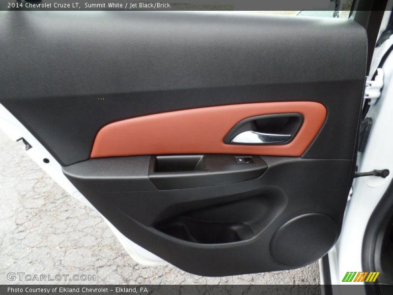 Summit White / Jet Black/Brick 2014 Chevrolet Cruze LT