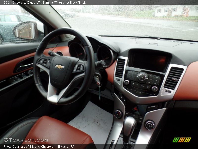 Summit White / Jet Black/Brick 2014 Chevrolet Cruze LT