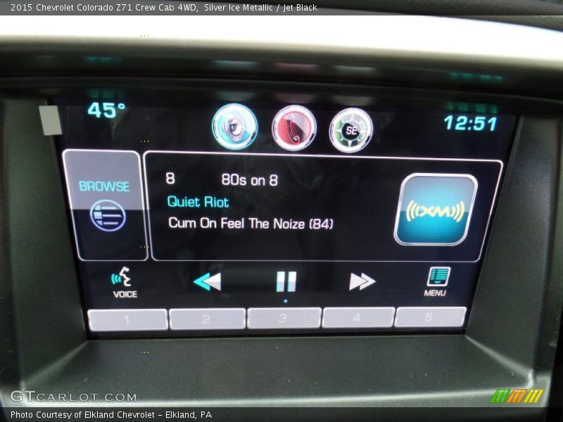 Silver Ice Metallic / Jet Black 2015 Chevrolet Colorado Z71 Crew Cab 4WD