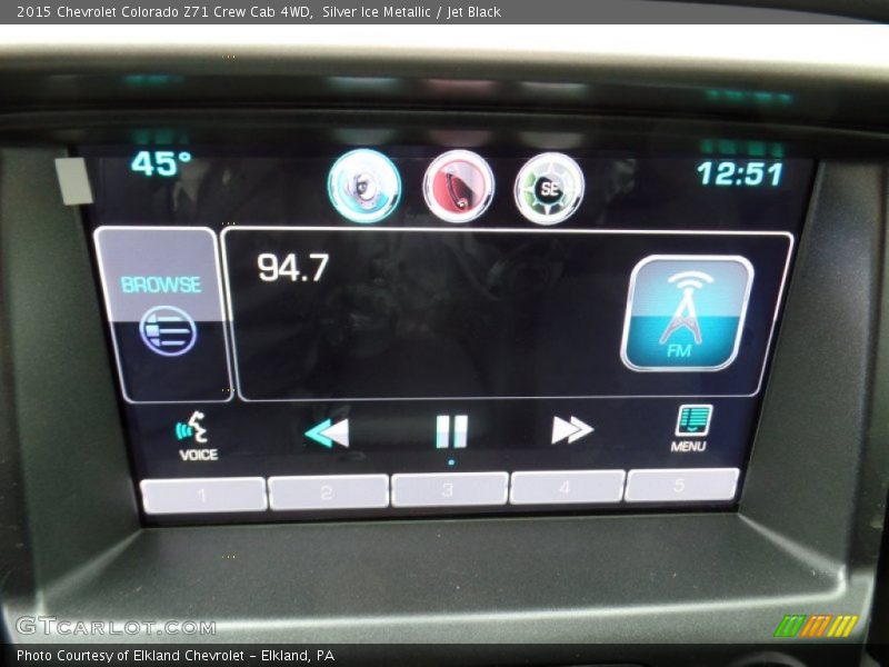 Silver Ice Metallic / Jet Black 2015 Chevrolet Colorado Z71 Crew Cab 4WD