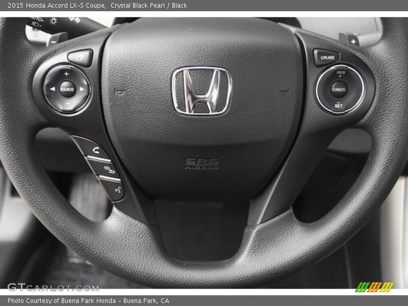 Crystal Black Pearl / Black 2015 Honda Accord LX-S Coupe