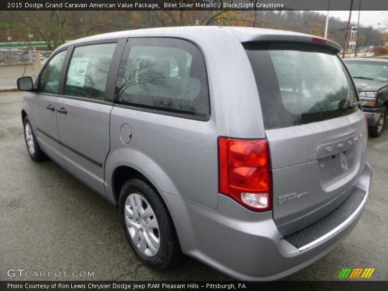 Billet Silver Metallic / Black/Light Graystone 2015 Dodge Grand Caravan American Value Package