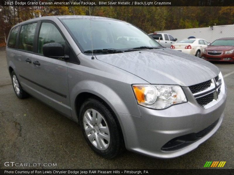 Billet Silver Metallic / Black/Light Graystone 2015 Dodge Grand Caravan American Value Package