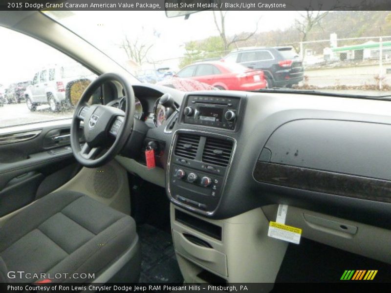 Billet Silver Metallic / Black/Light Graystone 2015 Dodge Grand Caravan American Value Package