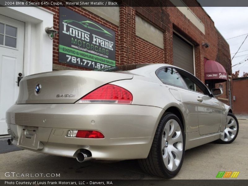 Mineral Silver Metallic / Black 2004 BMW 6 Series 645i Coupe