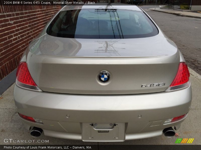 Mineral Silver Metallic / Black 2004 BMW 6 Series 645i Coupe