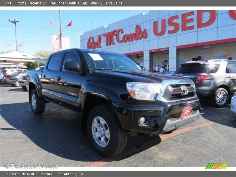 Black / Sand Beige 2015 Toyota Tacoma V6 PreRunner Double Cab