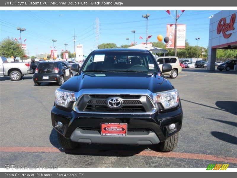 Black / Sand Beige 2015 Toyota Tacoma V6 PreRunner Double Cab