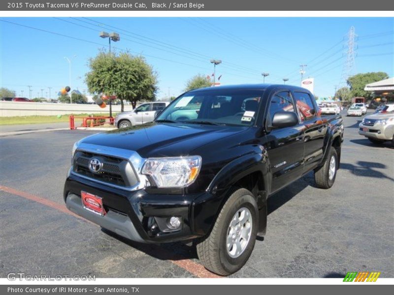 Black / Sand Beige 2015 Toyota Tacoma V6 PreRunner Double Cab
