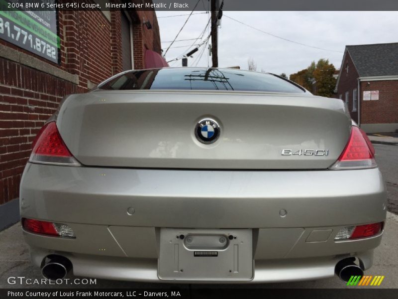 Mineral Silver Metallic / Black 2004 BMW 6 Series 645i Coupe