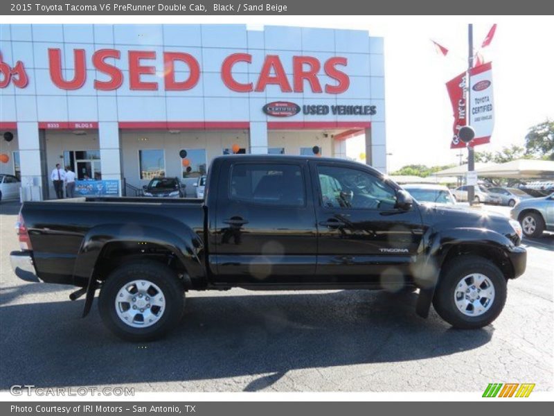 Black / Sand Beige 2015 Toyota Tacoma V6 PreRunner Double Cab