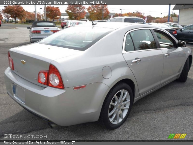 Silverstone Metallic / Ebony/Brick Red 2008 Chevrolet Malibu LTZ Sedan