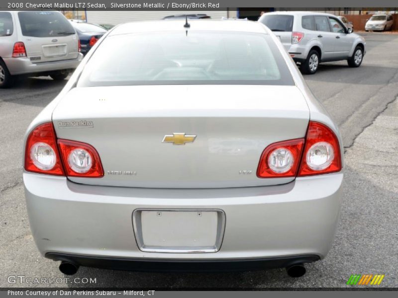Silverstone Metallic / Ebony/Brick Red 2008 Chevrolet Malibu LTZ Sedan