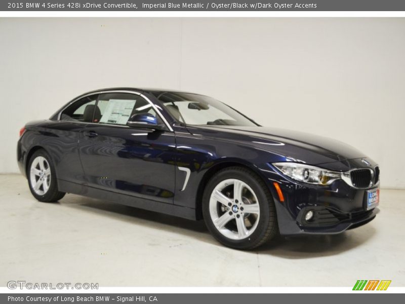 Imperial Blue Metallic / Oyster/Black w/Dark Oyster Accents 2015 BMW 4 Series 428i xDrive Convertible