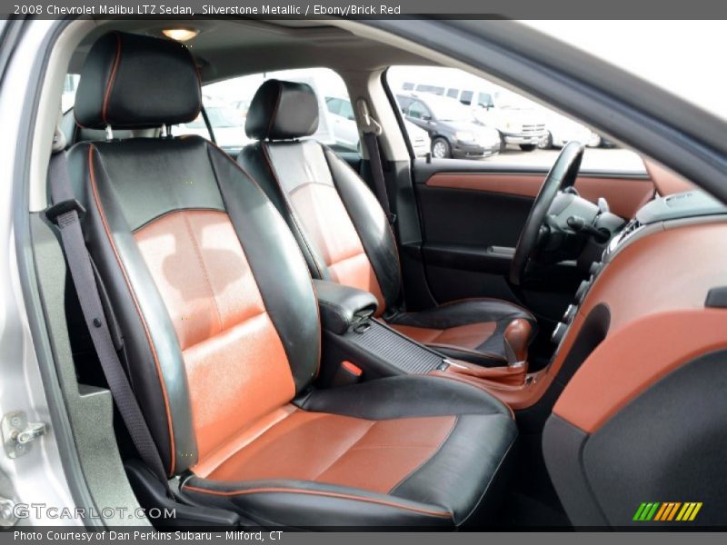 Silverstone Metallic / Ebony/Brick Red 2008 Chevrolet Malibu LTZ Sedan