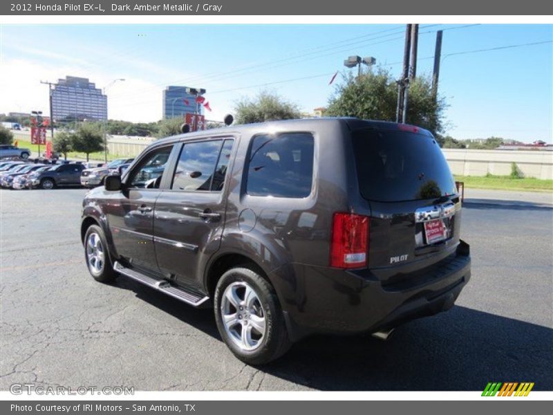 Dark Amber Metallic / Gray 2012 Honda Pilot EX-L