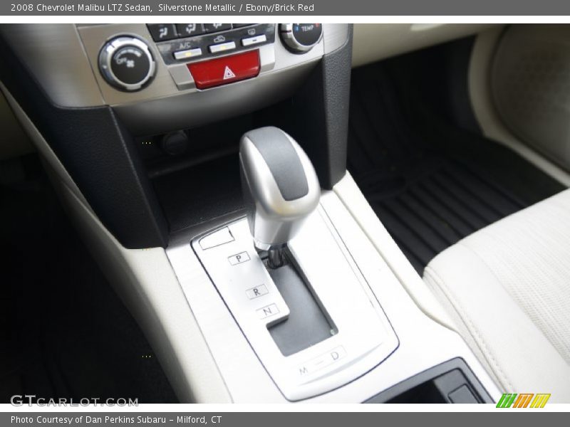 Silverstone Metallic / Ebony/Brick Red 2008 Chevrolet Malibu LTZ Sedan