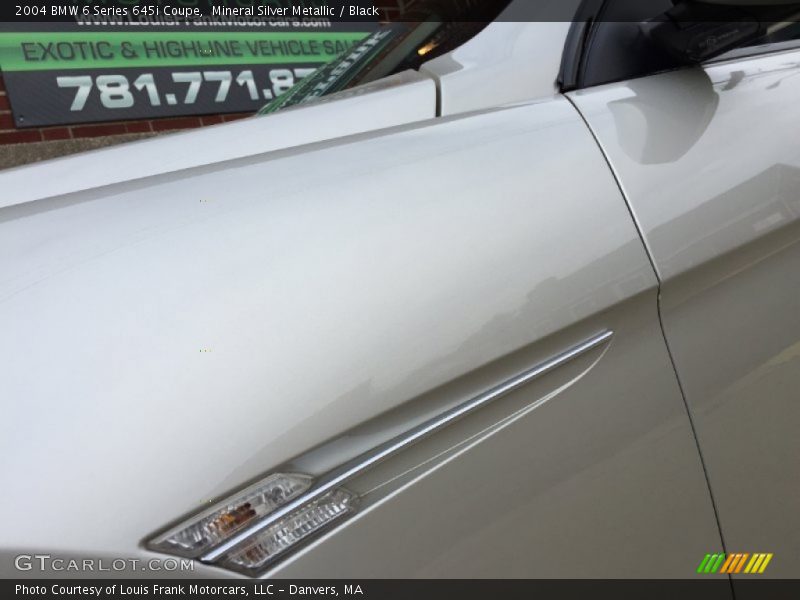 Mineral Silver Metallic / Black 2004 BMW 6 Series 645i Coupe