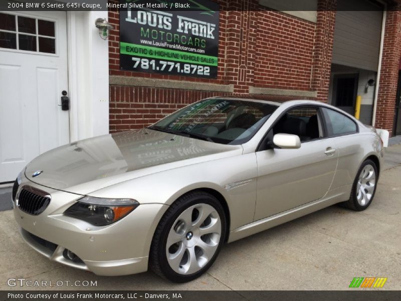 Mineral Silver Metallic / Black 2004 BMW 6 Series 645i Coupe