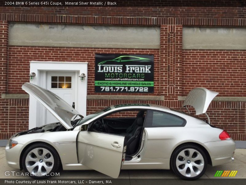 Mineral Silver Metallic / Black 2004 BMW 6 Series 645i Coupe