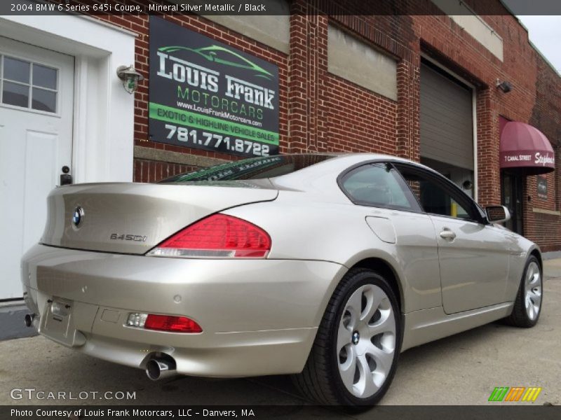 Mineral Silver Metallic / Black 2004 BMW 6 Series 645i Coupe