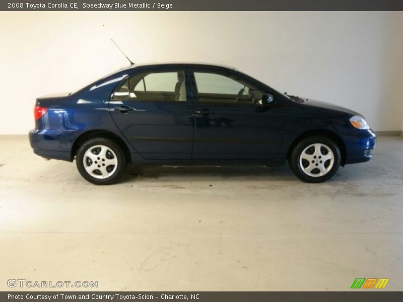 Speedway Blue Metallic / Beige 2008 Toyota Corolla CE