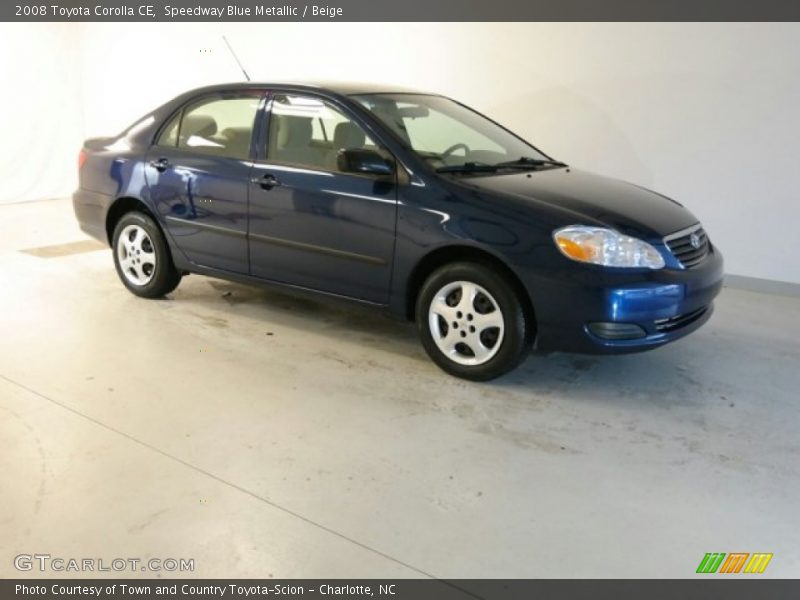 Speedway Blue Metallic / Beige 2008 Toyota Corolla CE
