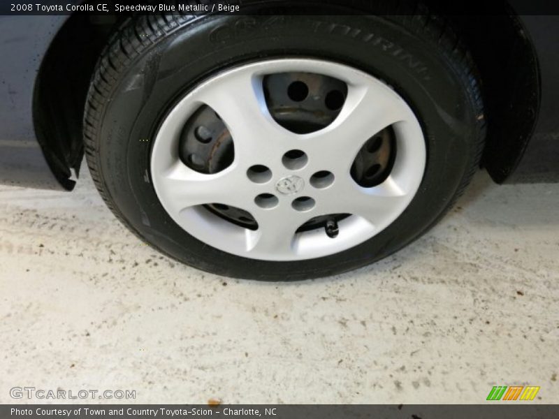 Speedway Blue Metallic / Beige 2008 Toyota Corolla CE