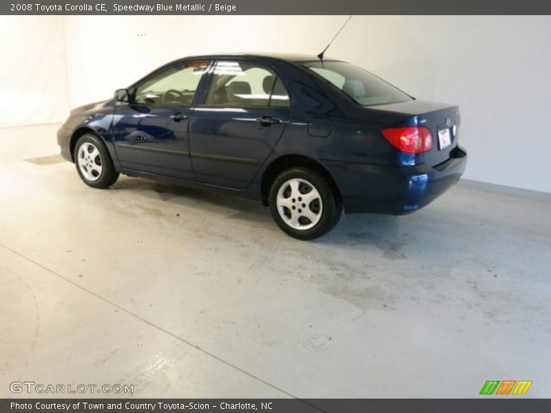 Speedway Blue Metallic / Beige 2008 Toyota Corolla CE