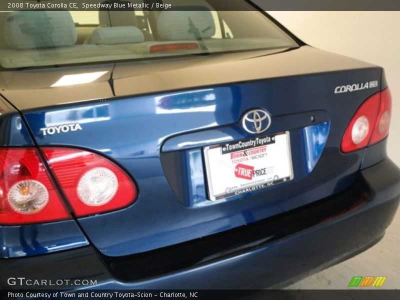 Speedway Blue Metallic / Beige 2008 Toyota Corolla CE