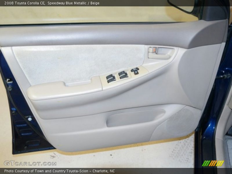 Speedway Blue Metallic / Beige 2008 Toyota Corolla CE