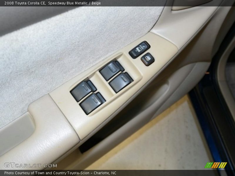 Speedway Blue Metallic / Beige 2008 Toyota Corolla CE
