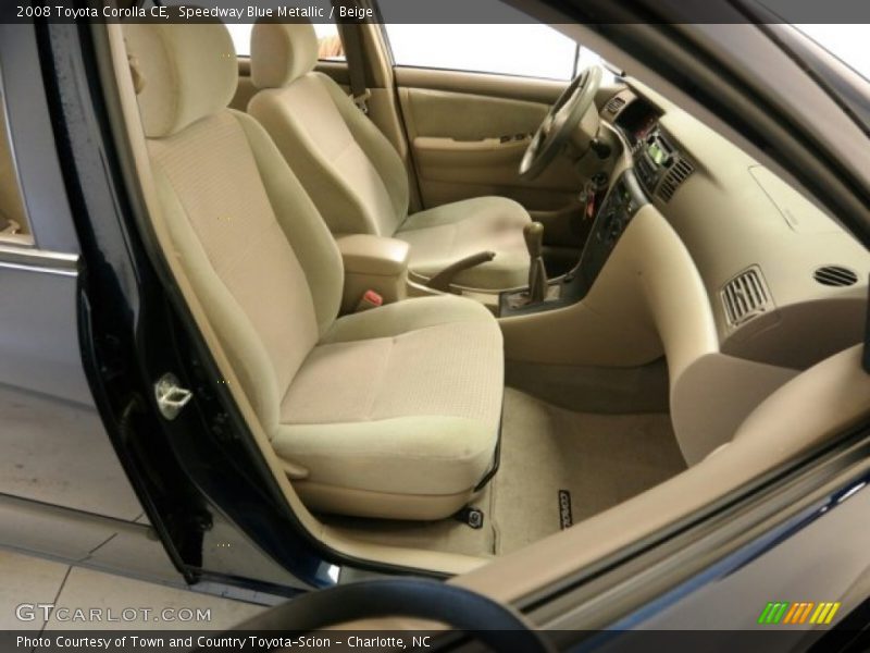 Speedway Blue Metallic / Beige 2008 Toyota Corolla CE