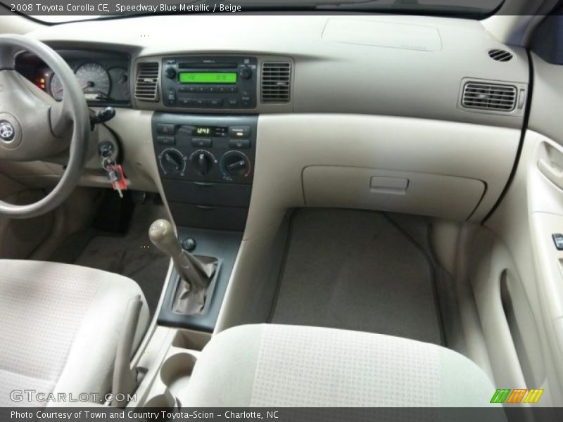 Speedway Blue Metallic / Beige 2008 Toyota Corolla CE