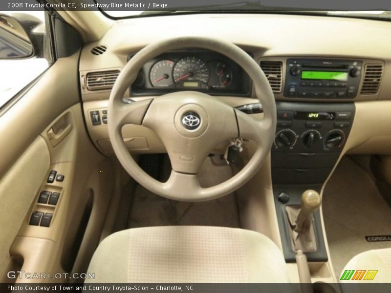 Speedway Blue Metallic / Beige 2008 Toyota Corolla CE