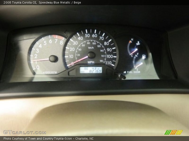 Speedway Blue Metallic / Beige 2008 Toyota Corolla CE