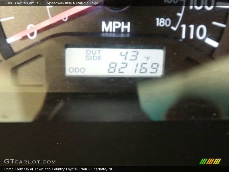 Speedway Blue Metallic / Beige 2008 Toyota Corolla CE