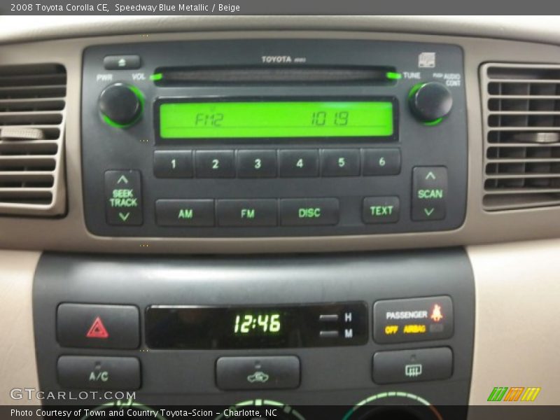 Speedway Blue Metallic / Beige 2008 Toyota Corolla CE