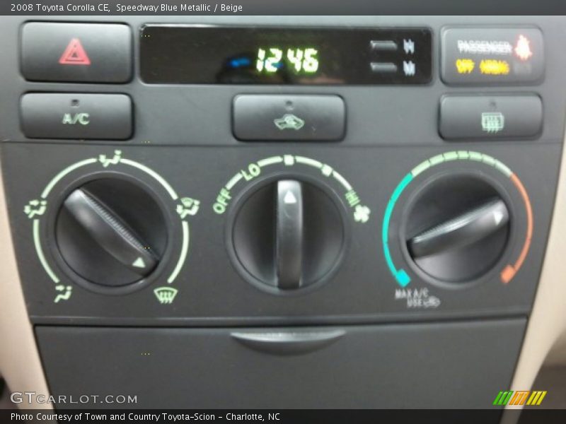 Speedway Blue Metallic / Beige 2008 Toyota Corolla CE