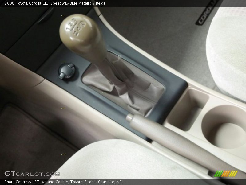 Speedway Blue Metallic / Beige 2008 Toyota Corolla CE