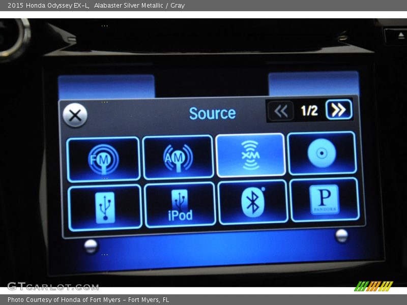 Alabaster Silver Metallic / Gray 2015 Honda Odyssey EX-L