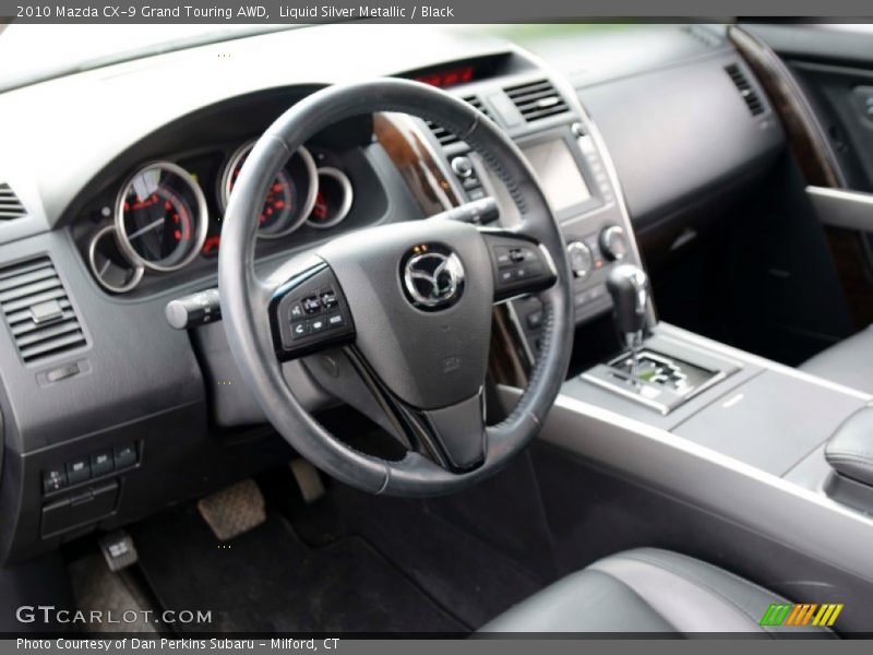 Liquid Silver Metallic / Black 2010 Mazda CX-9 Grand Touring AWD