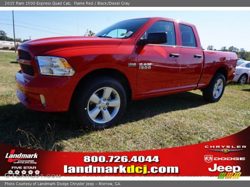 Flame Red / Black/Diesel Gray 2015 Ram 1500 Express Quad Cab